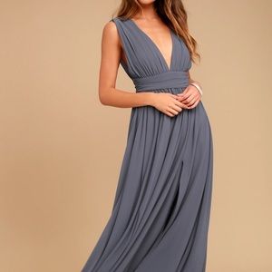 Heavenly Hues Denim Blue Maxi Dress